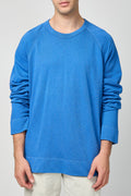 Sweat-Shirt Vintage French Terry - Pigment Bleu Électrique - Homme