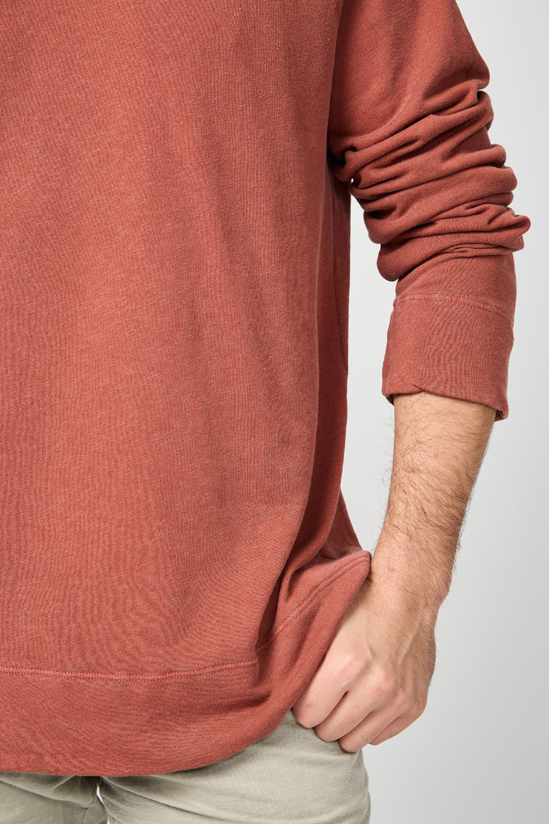 Vintage Cotton Raglan Pullover - Ember Pigment - Homme