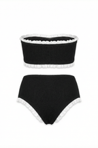 Maillot Deux Pièces Pomme - Noir Et Blanc
