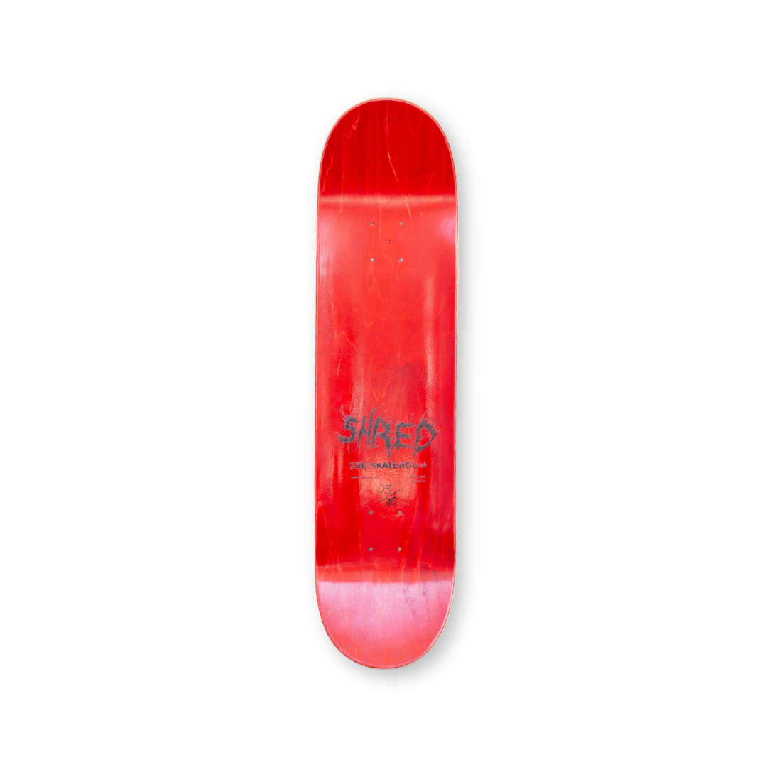 Marc Leschelier's Shred 6 skateboard art by the skateroom