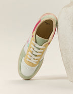 Baskets Basses Marie - Vert Blanc Jaune - Femme