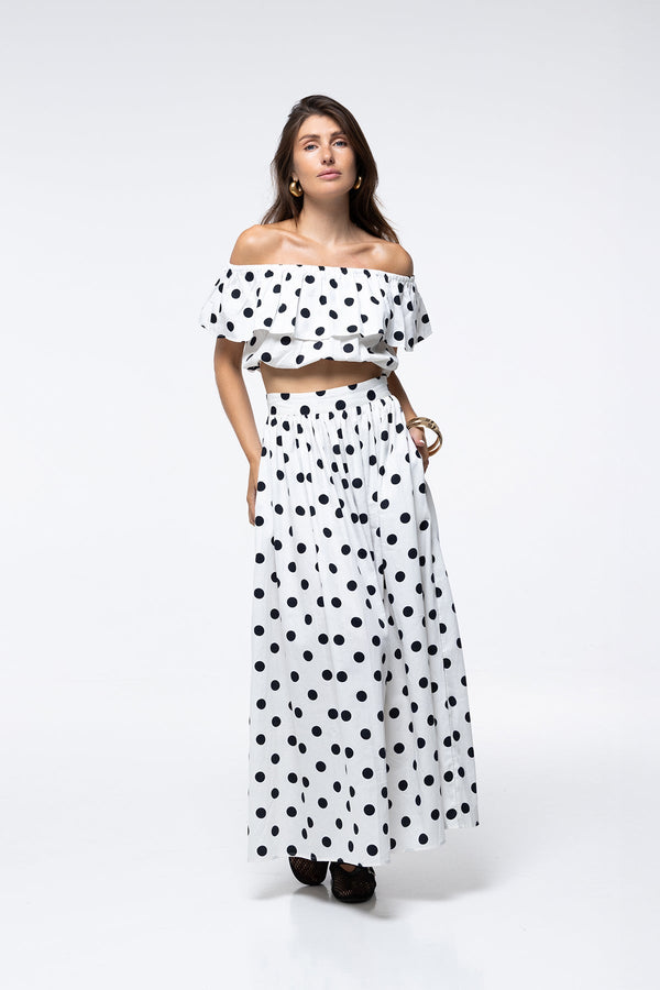 Jupe Flavy - White Polka
