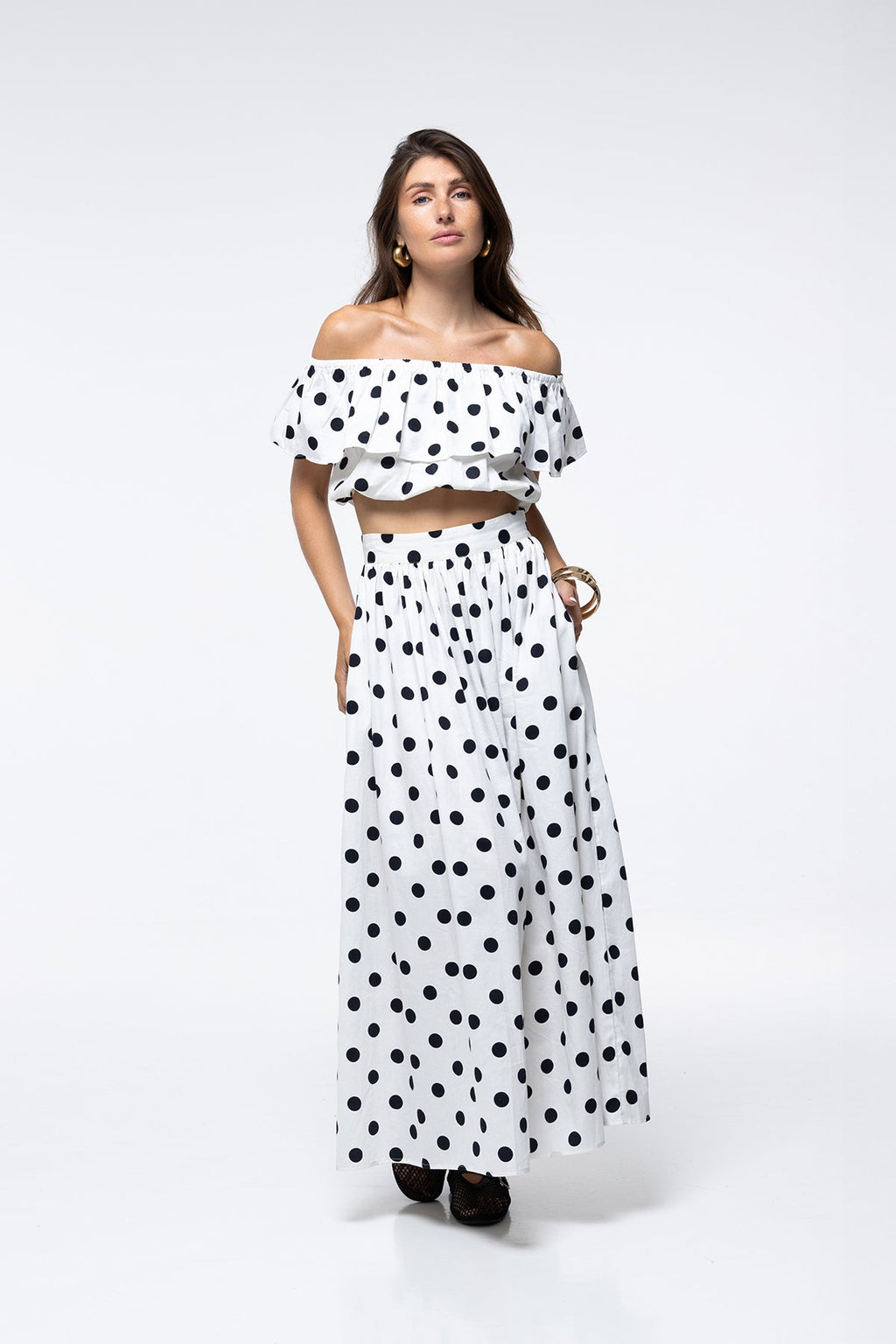 Top Nelly - White Polka