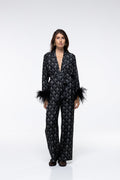 Veste Diane Plumes - Black Peacock