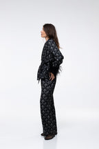 Veste Diane Plumes - Black Peacock