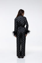 Veste Diane Plumes - Black Peacock