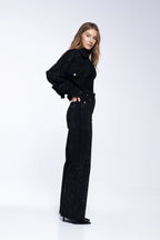 Veste Jeans - Strass Noir