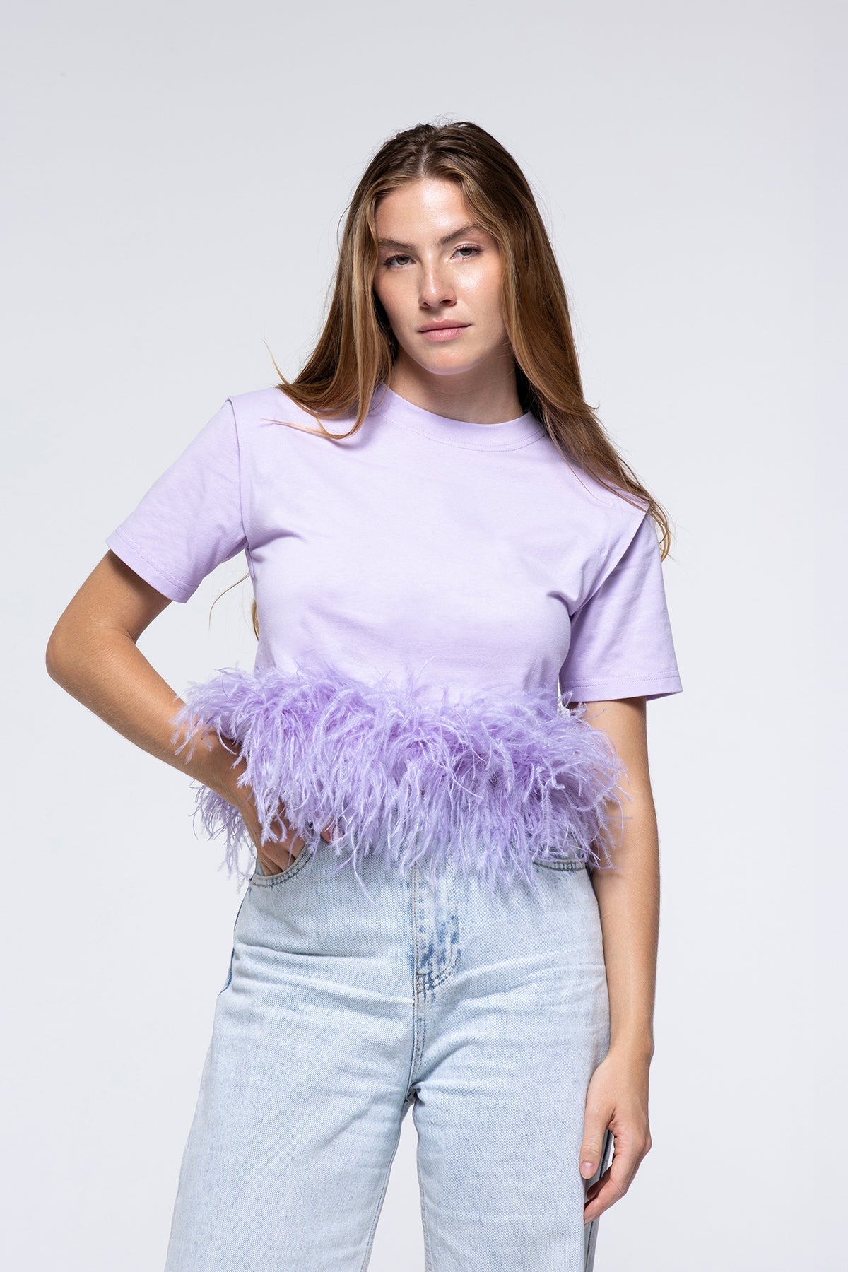 Tee-Shirt Plumes - Lila
