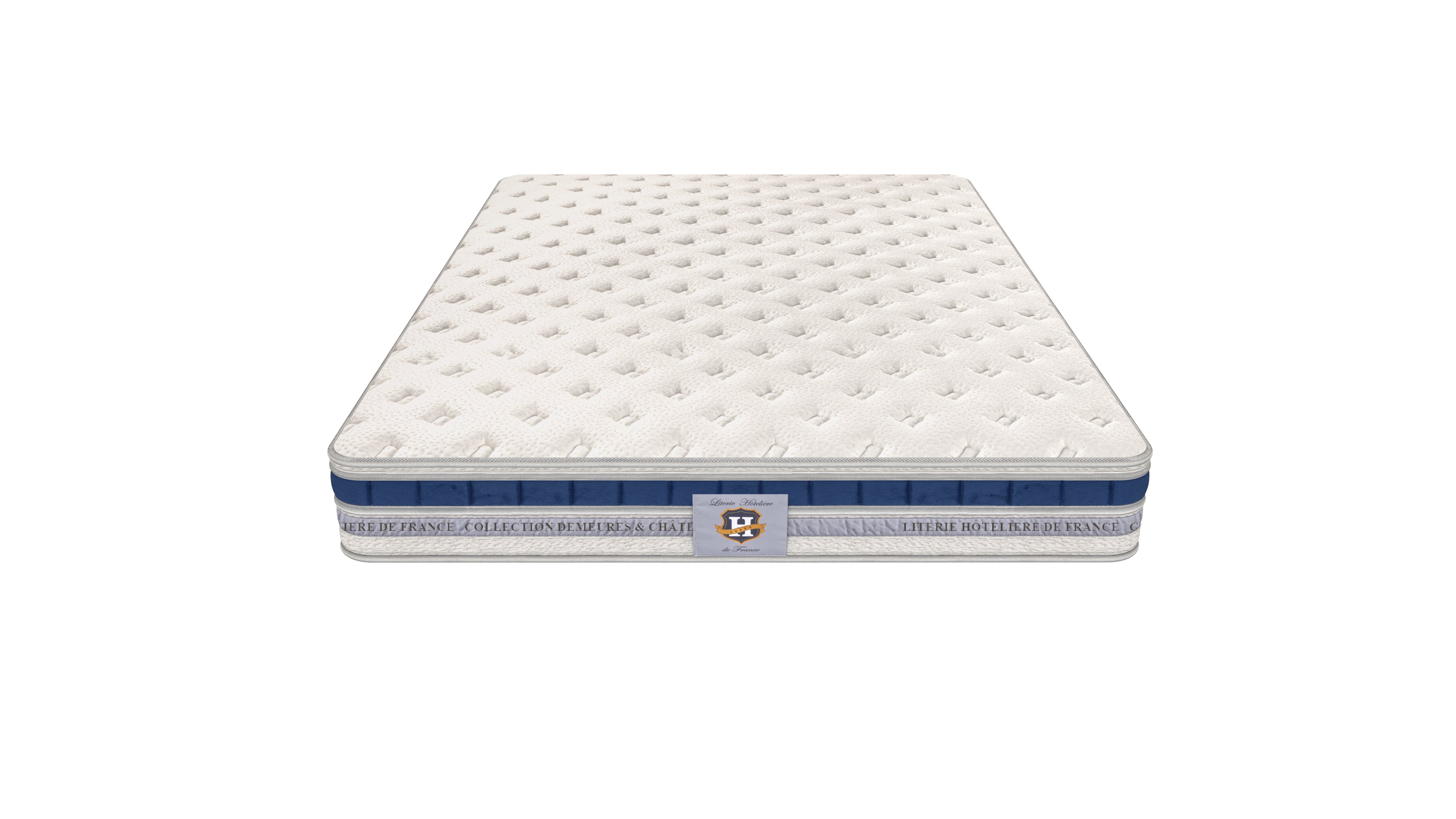 Villandry - Ensemble Matelas + Sommier - Blanc/Gris