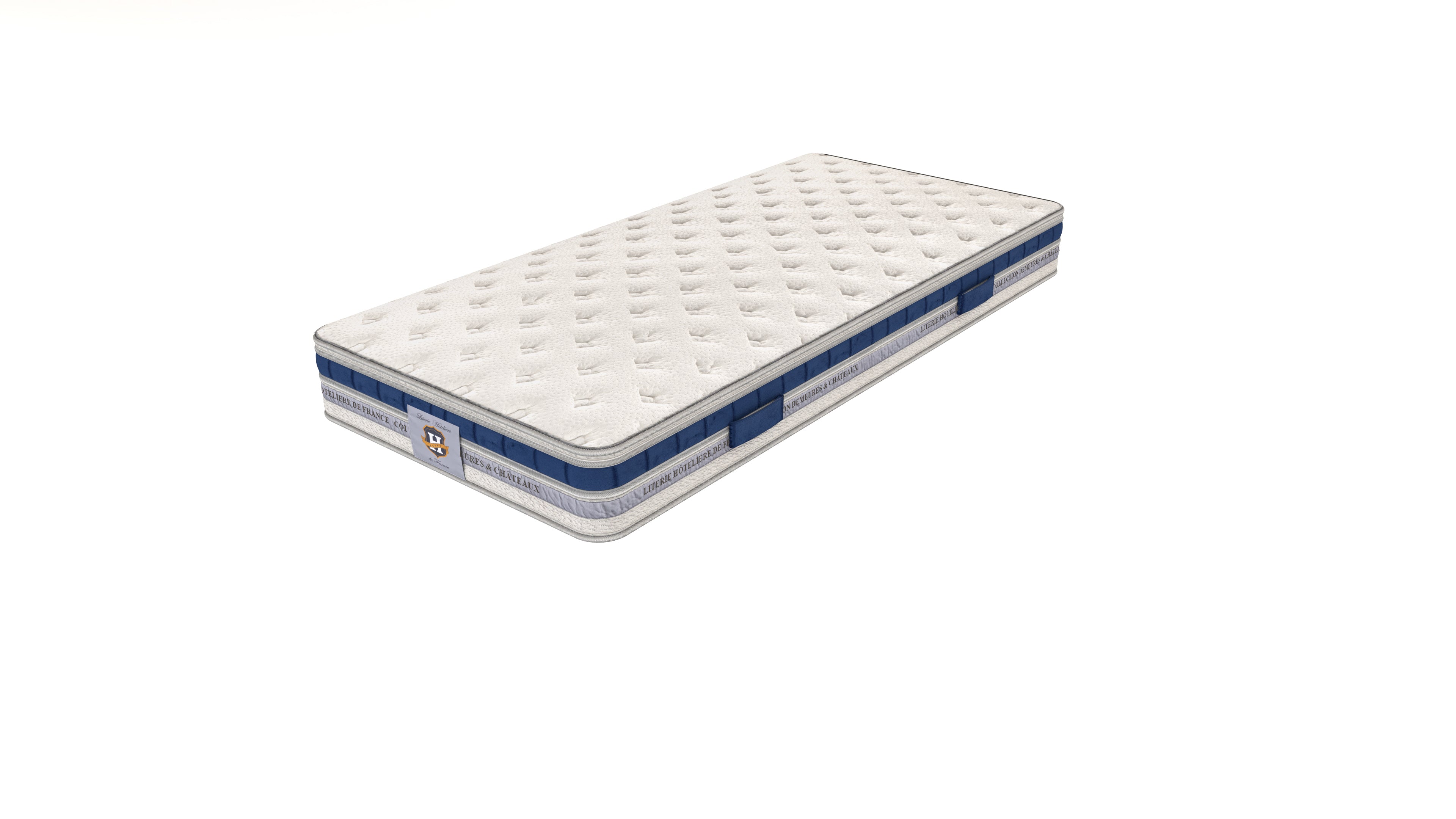 Villandry - Ensemble Matelas + Sommier - Blanc/Gris