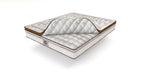 Renaissance - Ensemble Matelas + Sommier - Blanc/Marron