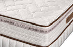 Renaissance - Ensemble Matelas + Sommier - Blanc/Marron