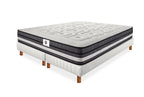 Chinon - Ensemble Matelas + Sommier - Blanc/Gris
