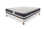 Chinon - Ensemble Matelas + Sommier - Blanc/Gris