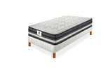 Chinon - Ensemble Matelas + Sommier - Blanc/Gris