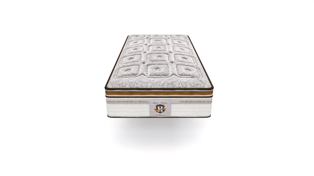 Renaissance - Ensemble Matelas + Sommier - Blanc/Marron