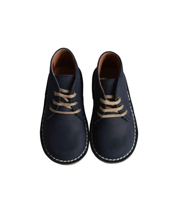 Chaussures Garçon Derbies À Lacets Médéric - Nubuck Bleu Marine - Garçon