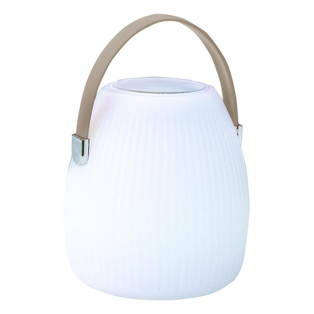 Mini baladeuse musicale bluetooth sans fil LEB blanc/multicolore dimmable MINI MAY PLAY H23cm avec télécommande - REDDECO.com