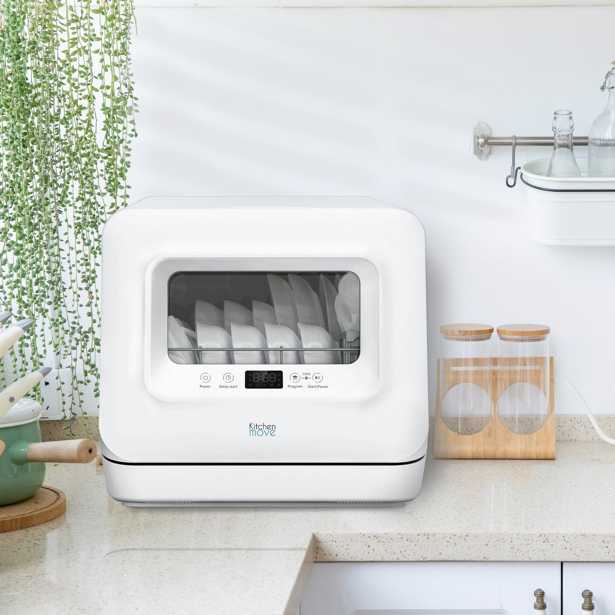 Mini lave vaisselle compact silencieux 3 couverts WASH CLEAN avec réservoir d’eau et écran LED