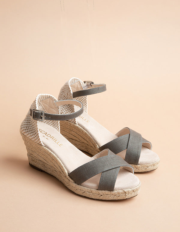 Espadrilles Minorque Bride - Kaki - Femme