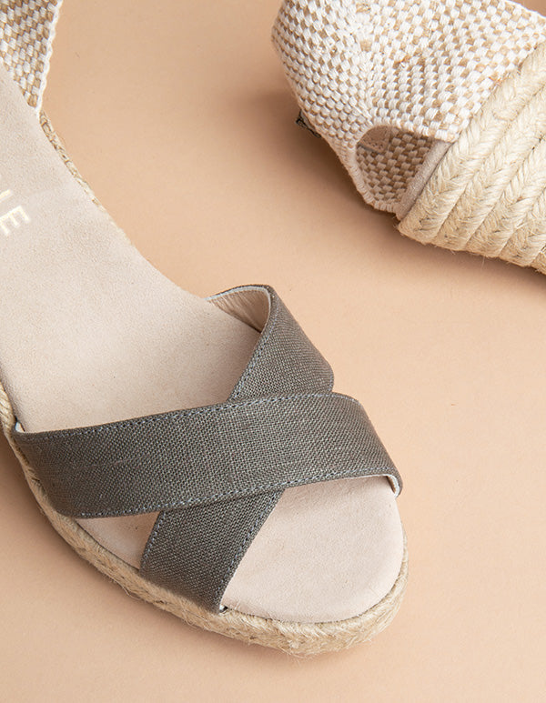 Espadrilles Minorque Bride - Kaki - Femme