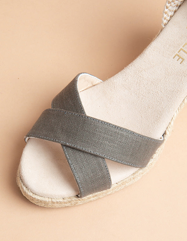 Espadrilles Minorque Bride - Kaki - Femme