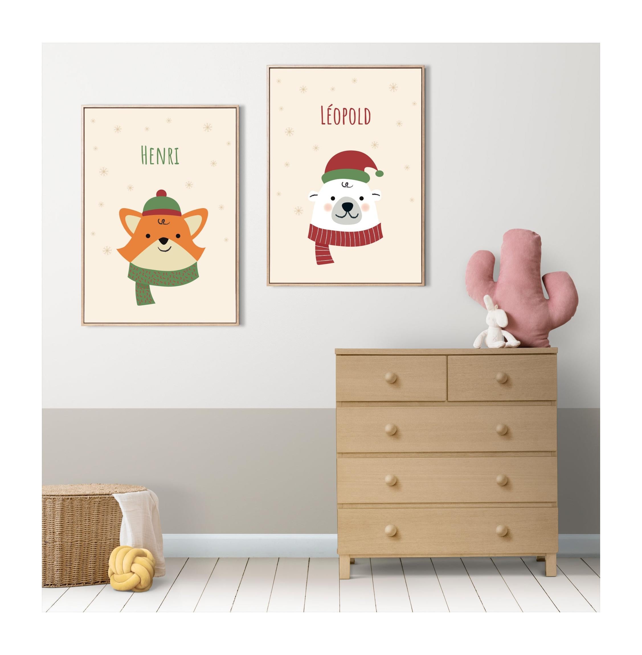 Affiches Personnalisées - Animaux De Noël