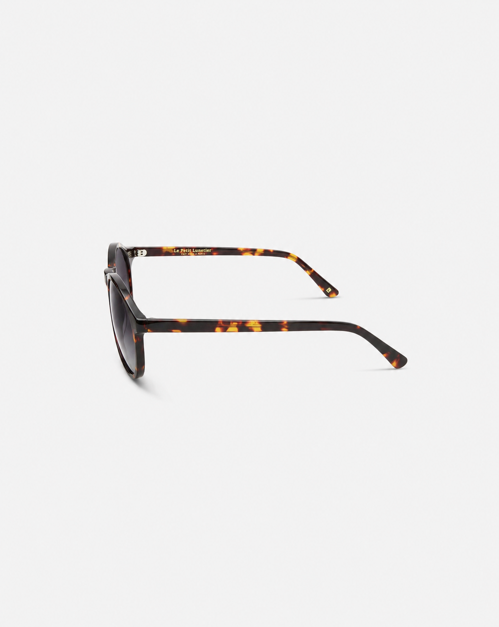 Lunettes de soleil Elie M Ecaille — monture pantos acétate, vue de profil