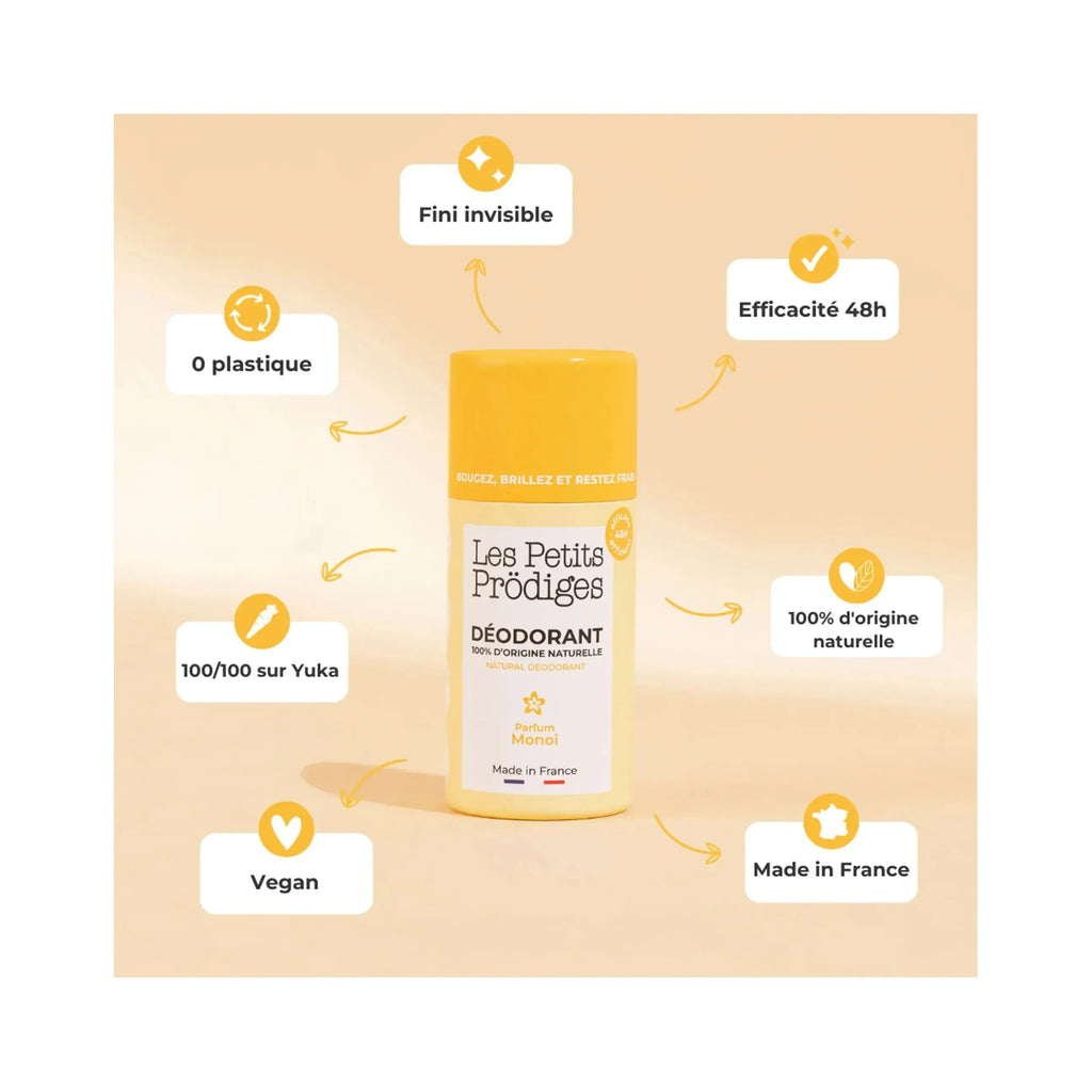 Déodorant Solide efficace 48h monoï zéro trace blanche