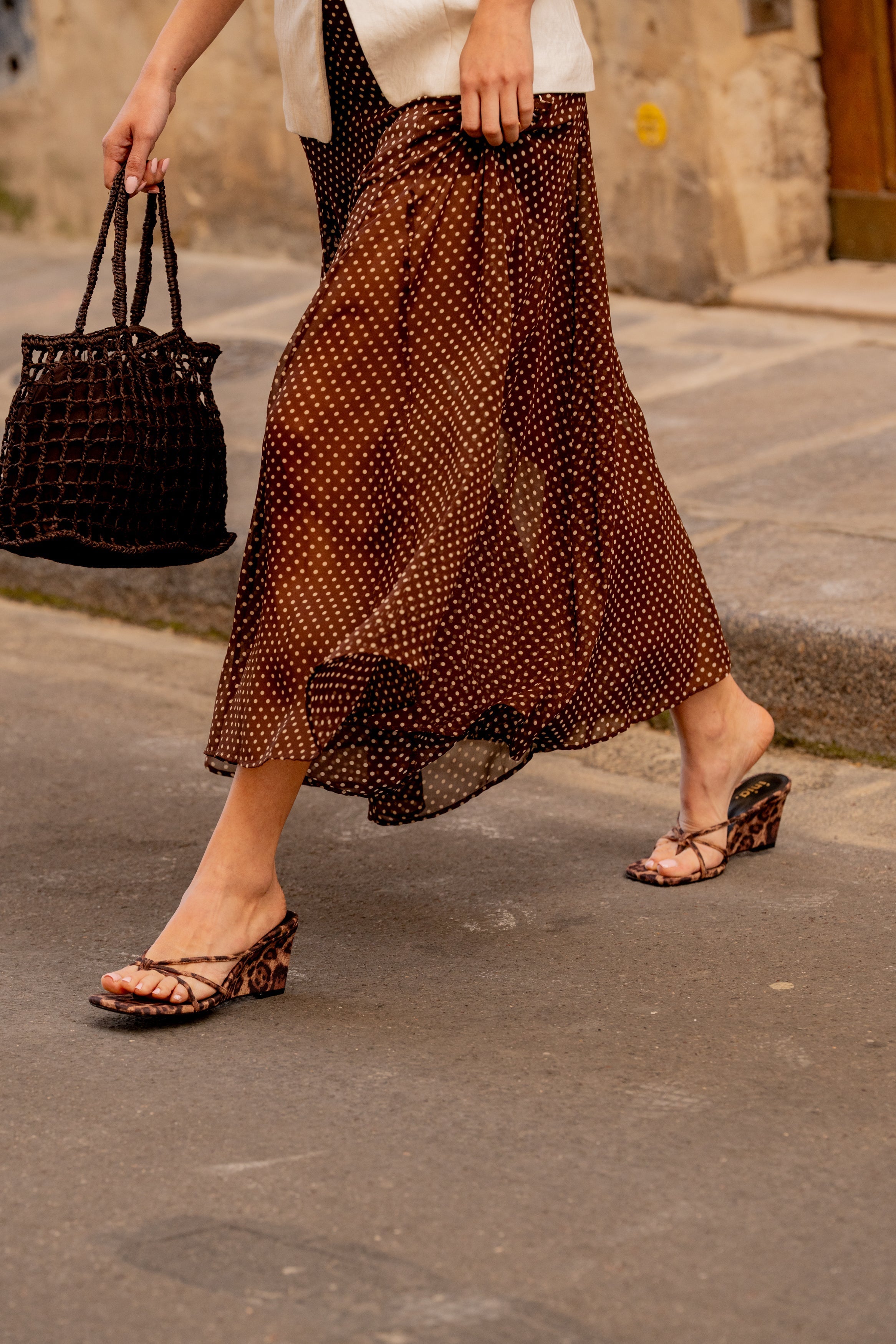 Mules Compensées Gia - Leopard