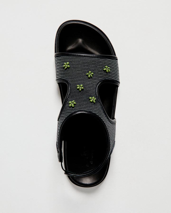 Mules Addaia Negro Malla-Verde