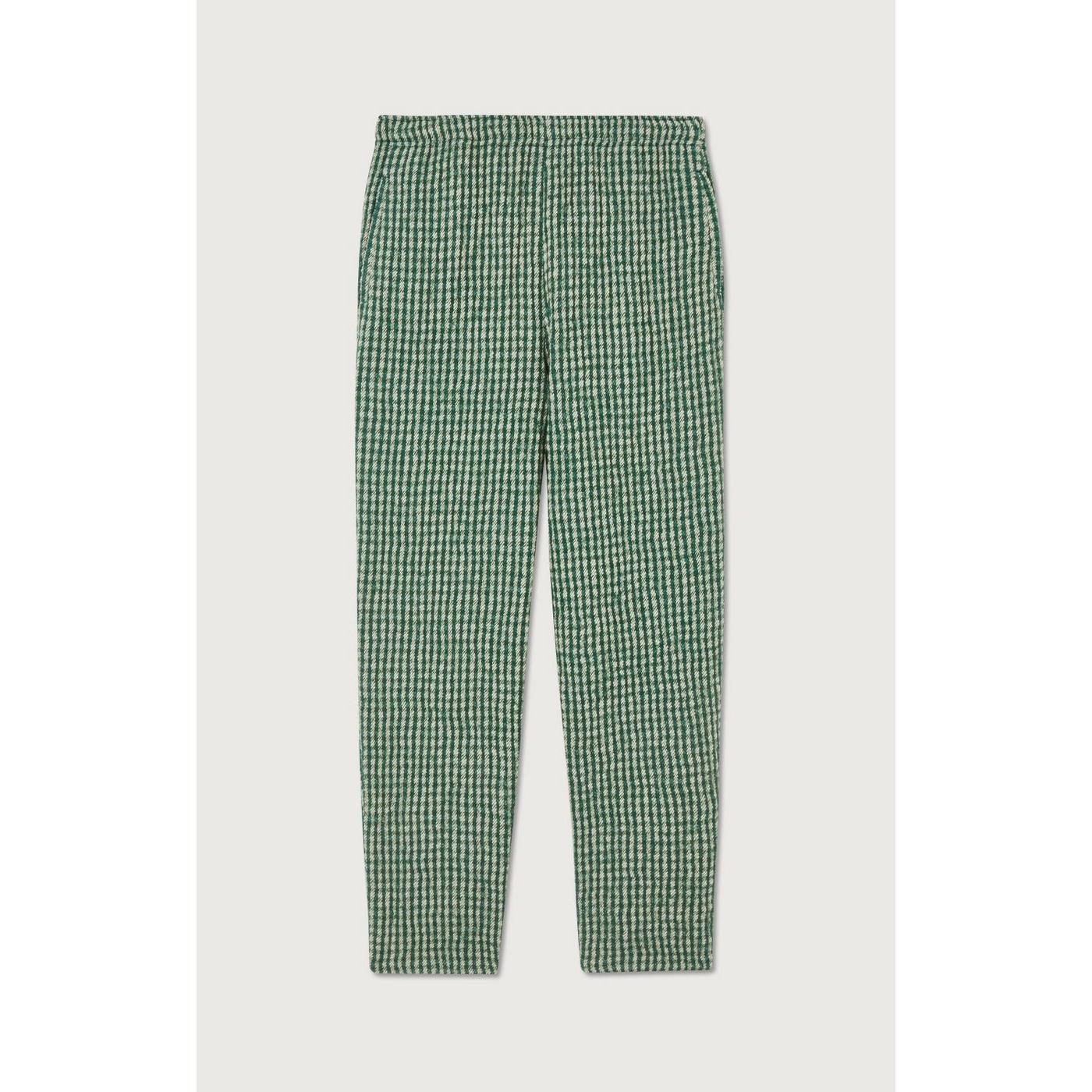 Pantalon Droit - Carreaux Pelouse - Femme
