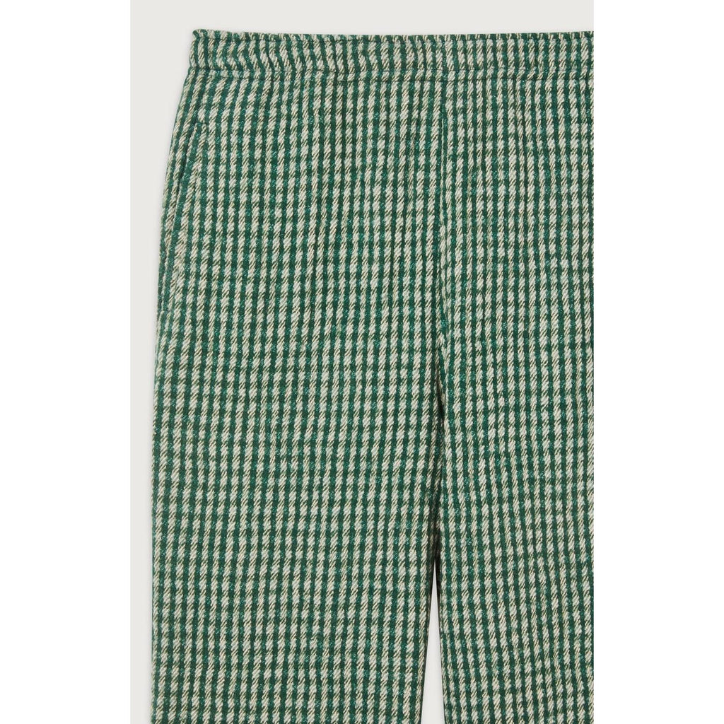 Pantalon Droit - Carreaux Pelouse - Femme