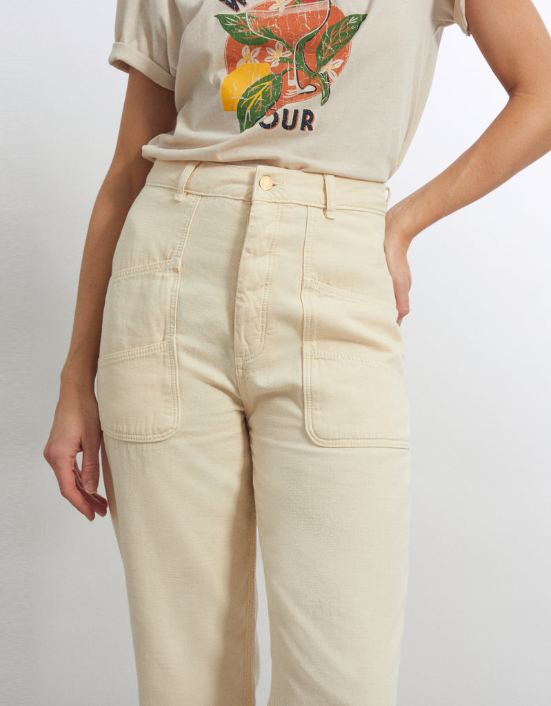 Reiko - Jean Tapered Naomi Color - Milkshake - Femme