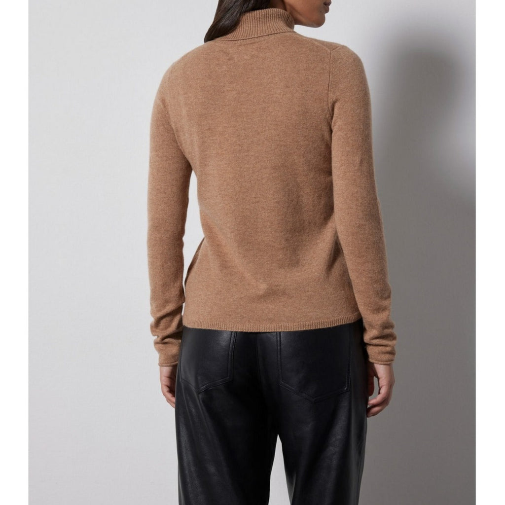 Notshy - Pull Col Roulé Nao - Camel Chine