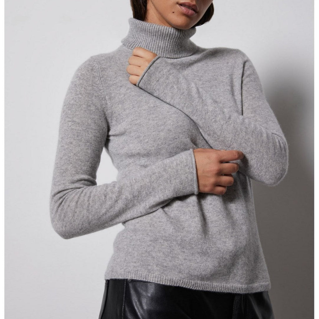Notshy - Pull Col Roulé Nao - Gris Chine Clair