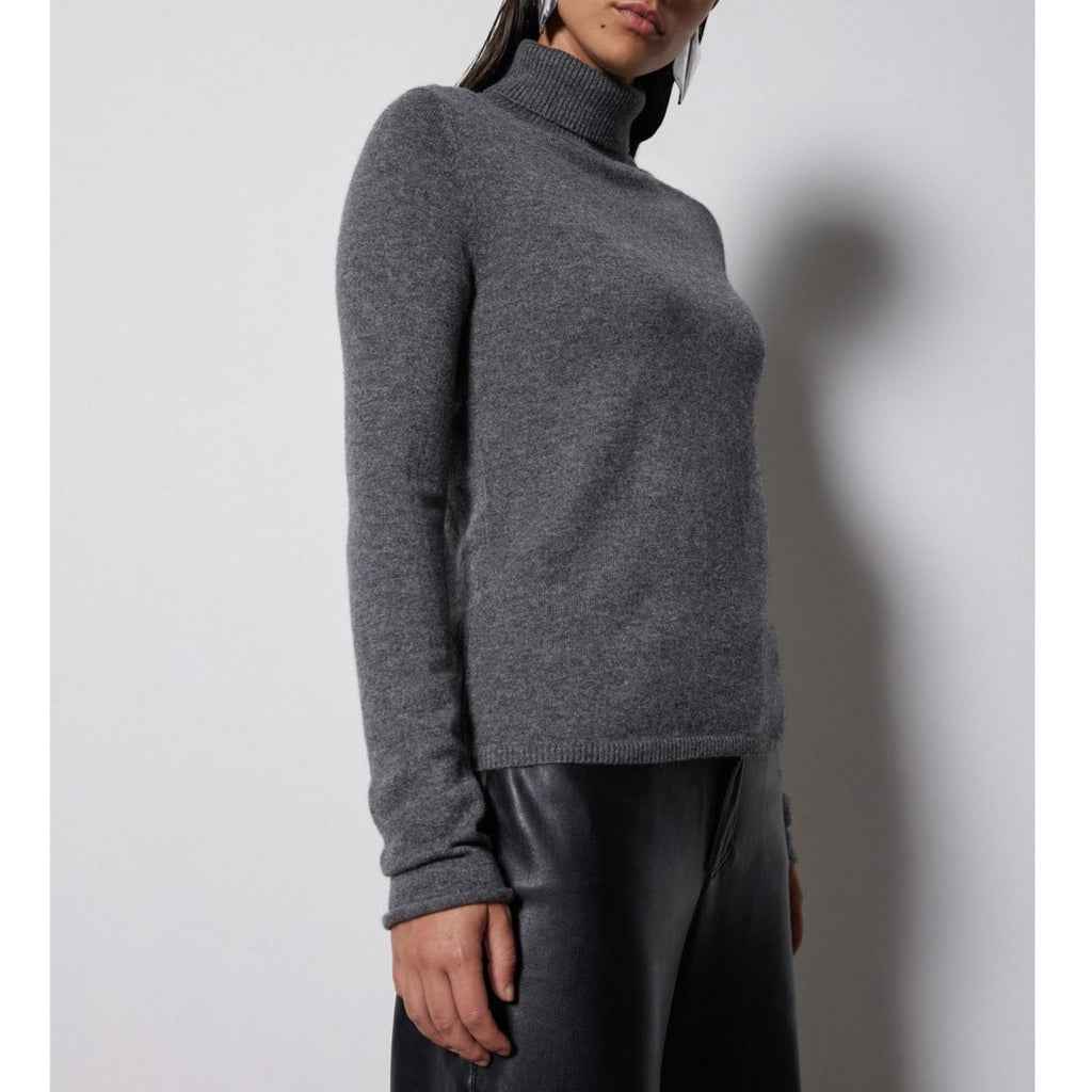 Notshy - Pull Col Roulé Nao - Gris Chine Fonce