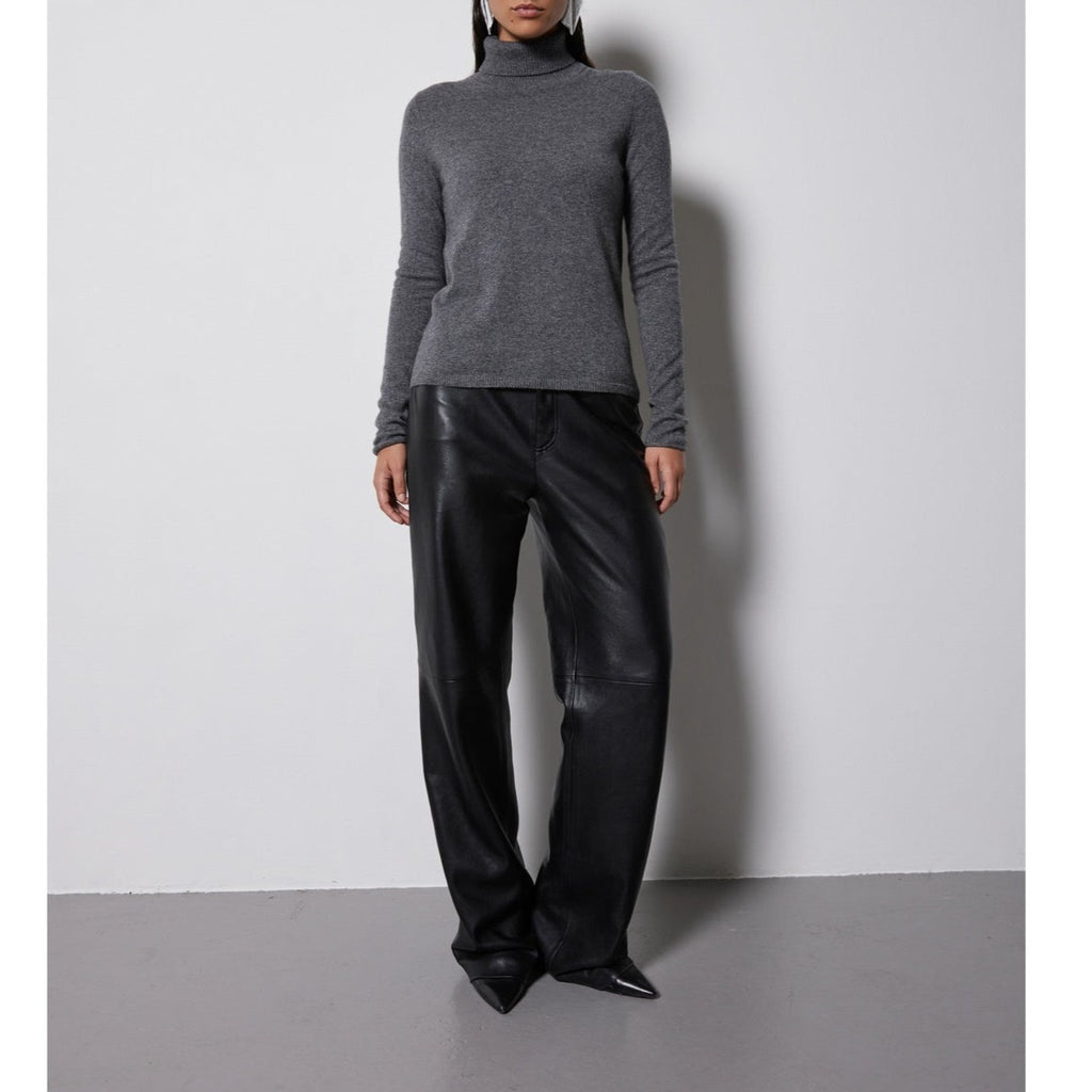 Notshy - Pull Col Roulé Nao - Gris Chine Fonce