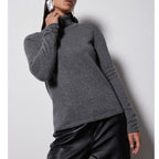 Notshy - Pull Col Roulé Nao - Gris Chine Fonce