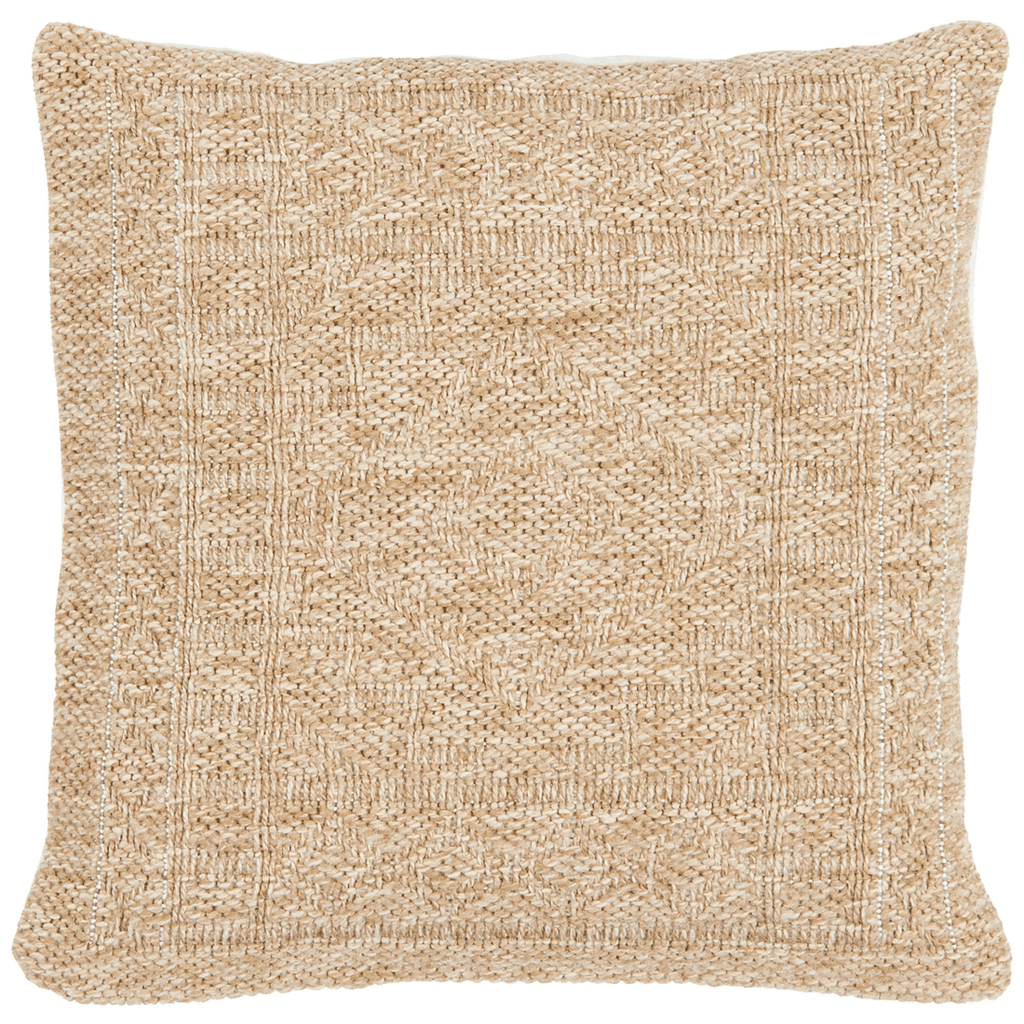 Housse De Coussin Aspect Jute 8729 - Motif Jute - Marron - Intérieur / Extérieur