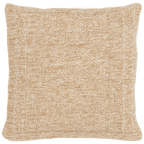 Housse De Coussin Aspect Jute 8729 - Motif Jute - Marron - Intérieur / Extérieur
