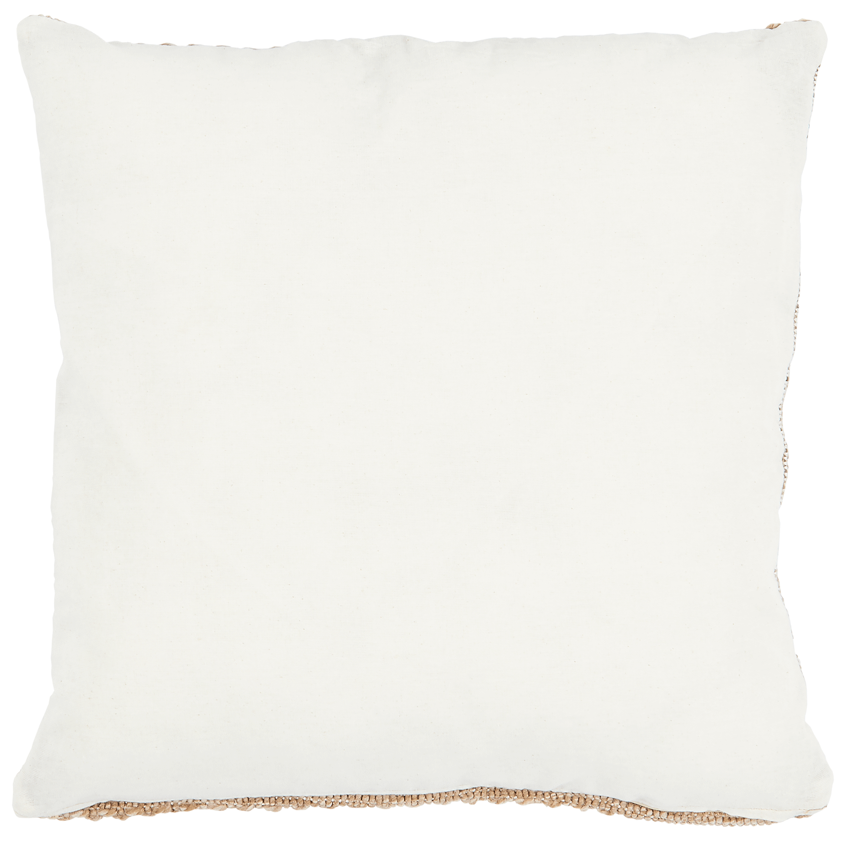 Housse De Coussin Aspect Jute 8729 - Motif Jute - Marron - Intérieur / Extérieur
