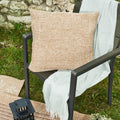 Housse De Coussin Aspect Jute 8729 - Motif Jute - Marron - Intérieur / Extérieur