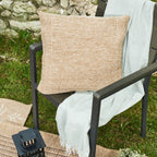Housse De Coussin Aspect Jute 8729 - Motif Jute - Marron - Intérieur / Extérieur
