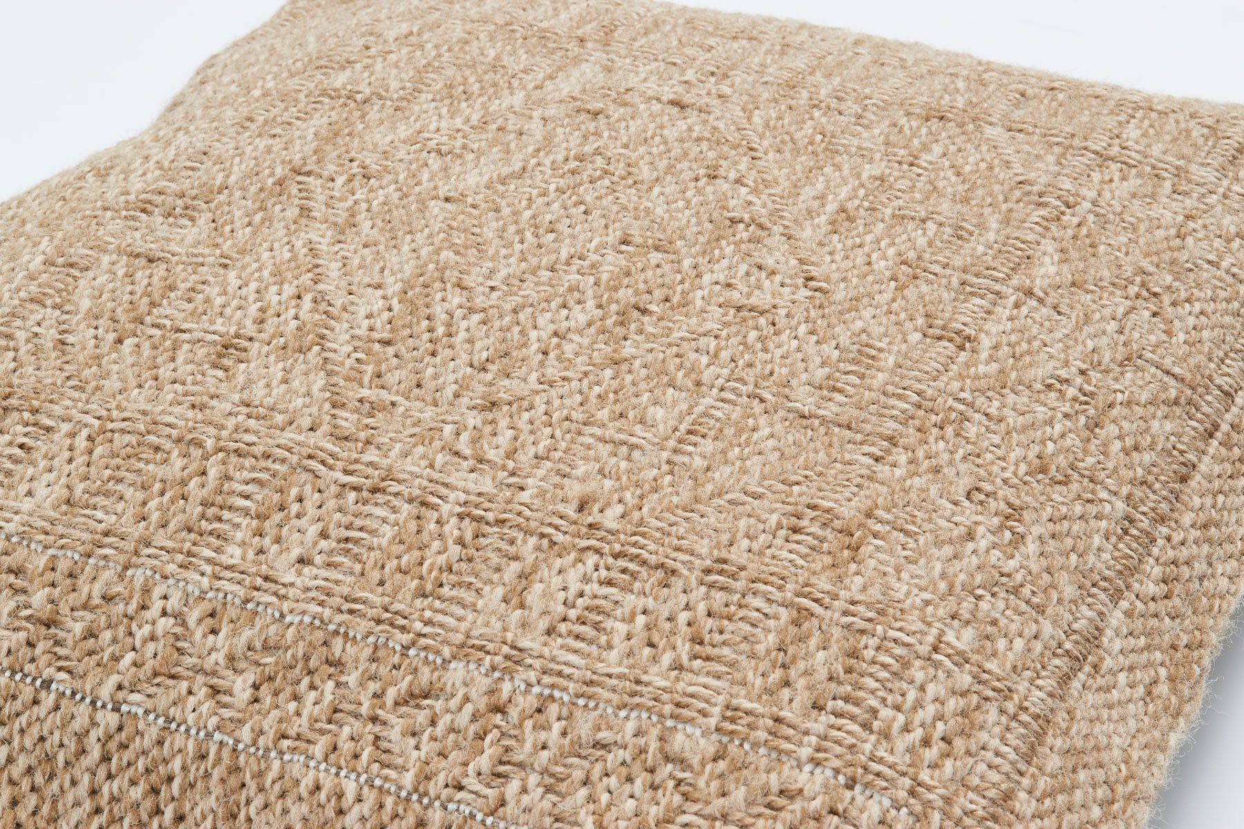 Housse De Coussin Aspect Jute 8729 - Motif Jute - Marron - Intérieur / Extérieur