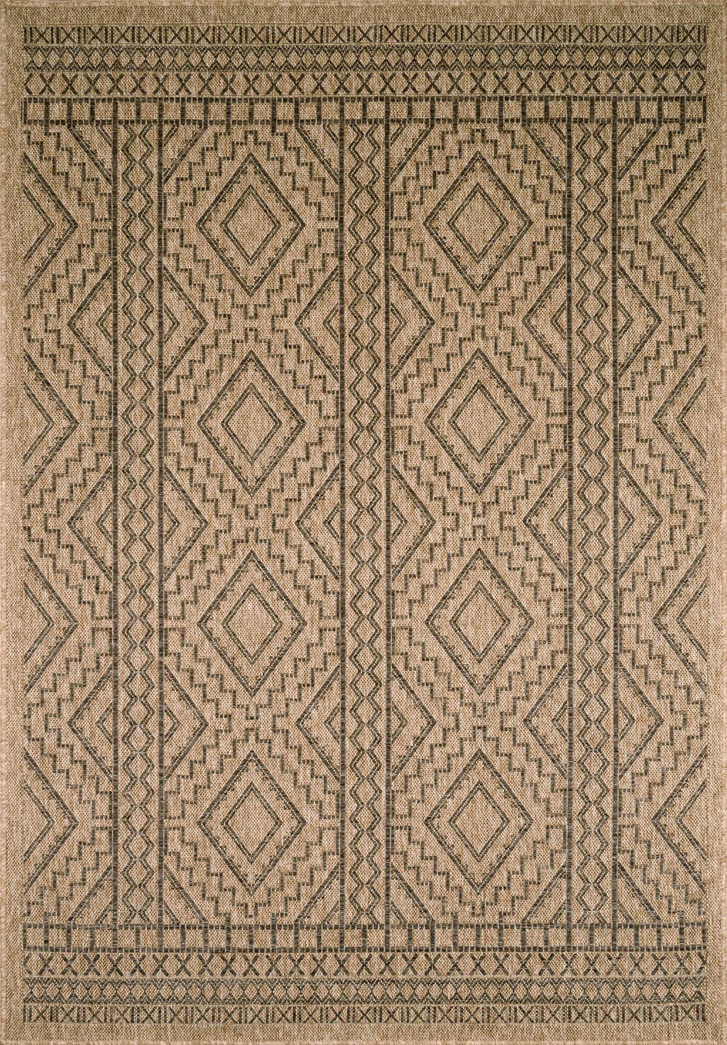Tapis Aspect Jute - Motif Jute - Marron - Intérieur / Extérieur