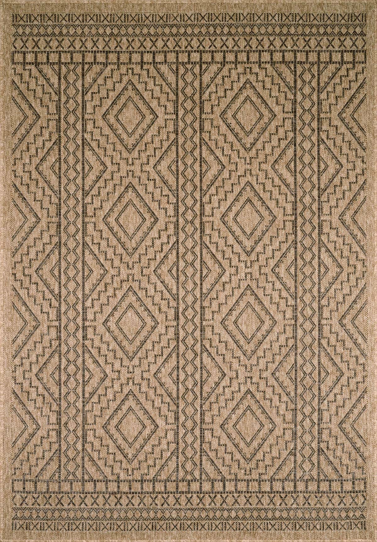 Tapis Aspect Jute - Motif Jute - Marron - Intérieur / Extérieur
