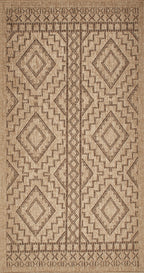 Tapis Aspect Jute - Motif Jute - Marron - Intérieur / Extérieur