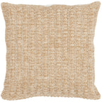 Housse De Coussin Aspect Jute 8751 - Motif Jute - Beige - Intérieur / Extérieur