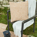 Housse De Coussin Aspect Jute 8751 - Motif Jute - Beige - Intérieur / Extérieur